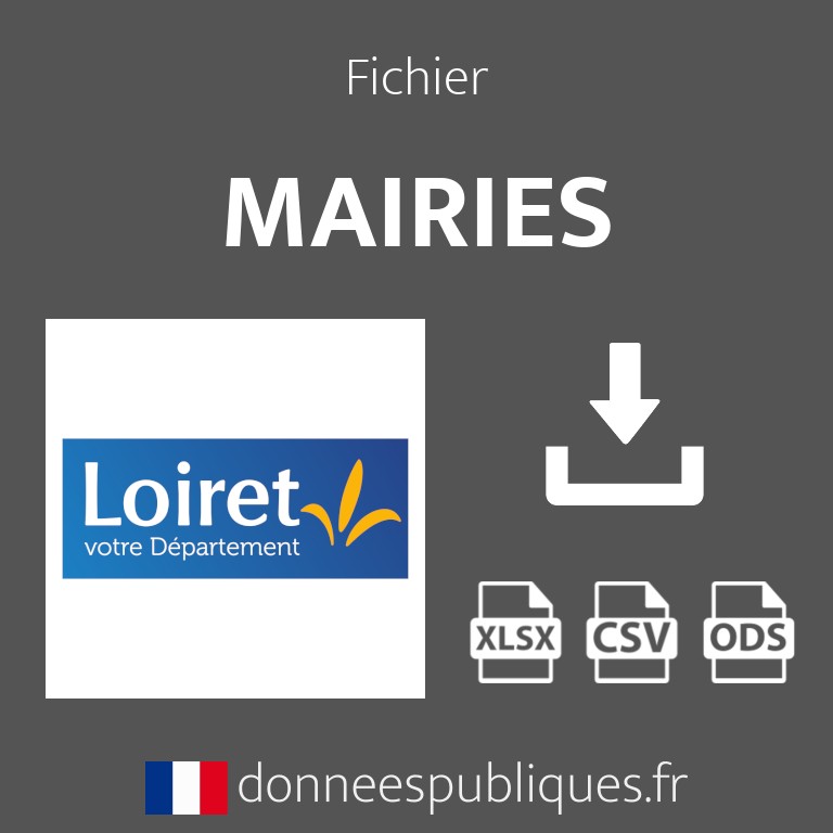 Emails des mairies du département du Loiret (45)