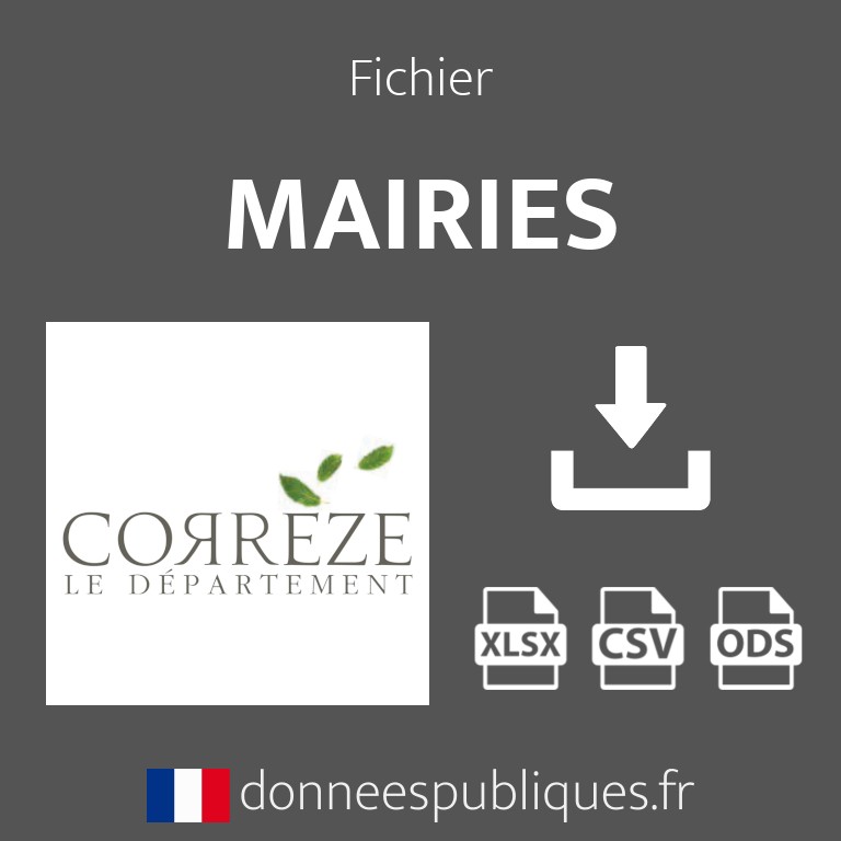 Emails des mairies du département de la Corrèze (19)
