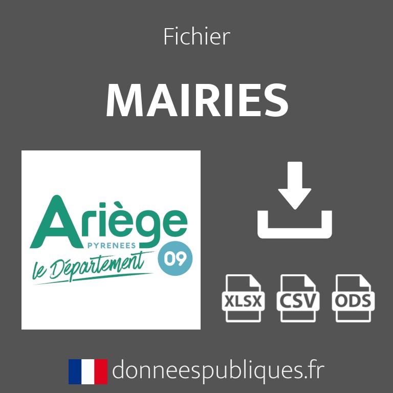 Emails des mairies du département de l'Ariège (09)