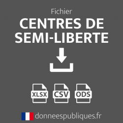 Fichier des Centres de semi-liberté