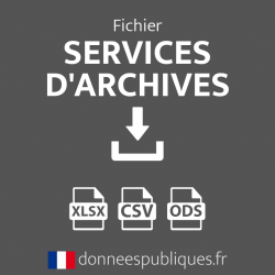 Fichier emails des services d'archives publiques en France