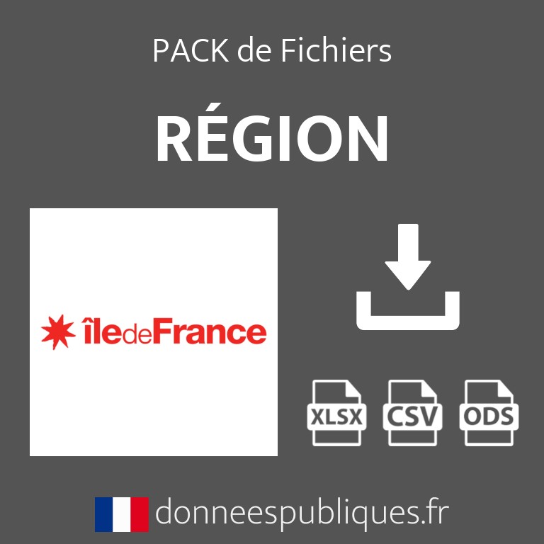 Pack Fichiers emails de la région Île-de-France
