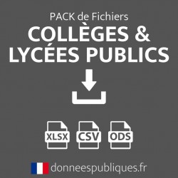 Pack Fichiers emails collèges + lycées publics de France