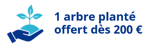 1 arbre planté offert dès 200€ de commande