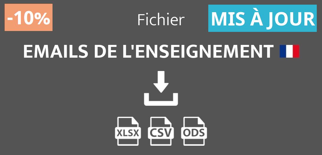 Emails des établissements de l'enseignement en France
